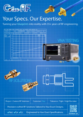 Your Specs. Our Expertise. Turning your blueprints into reality with 35+ years of RF engineering.